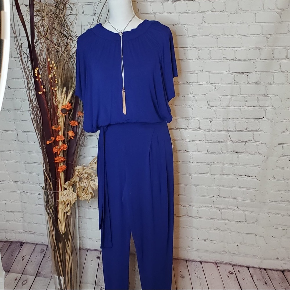 M2N Short sleeves Navy Blue Jumpsuit
